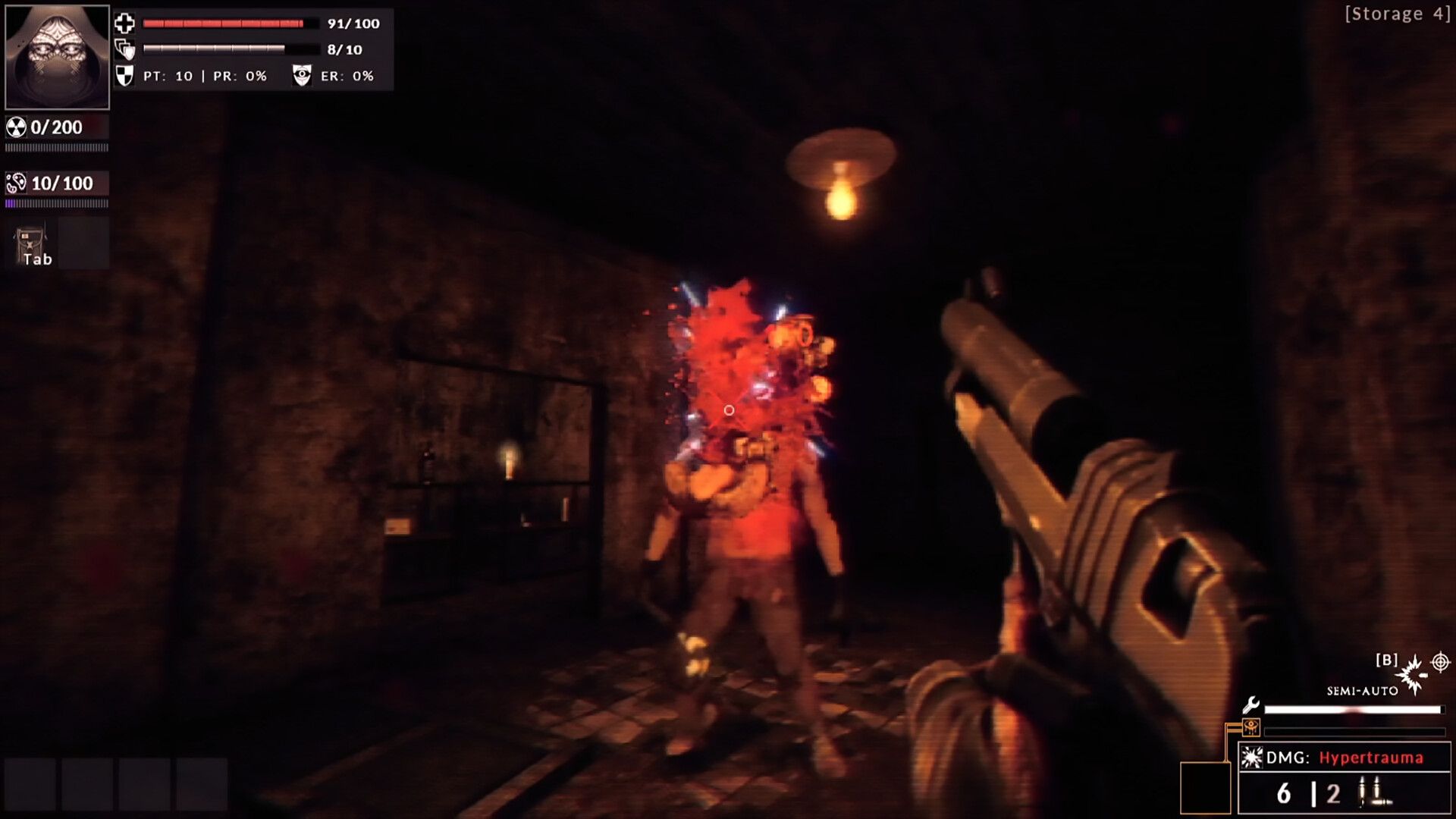 Divine Frequency firing gun at enemy