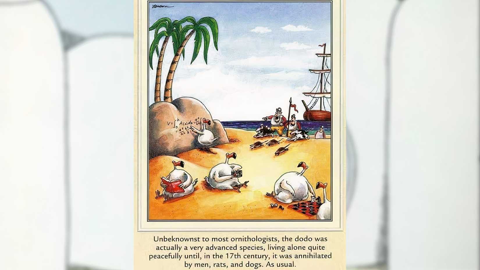 Dodo Birds Playing Chess far side comics