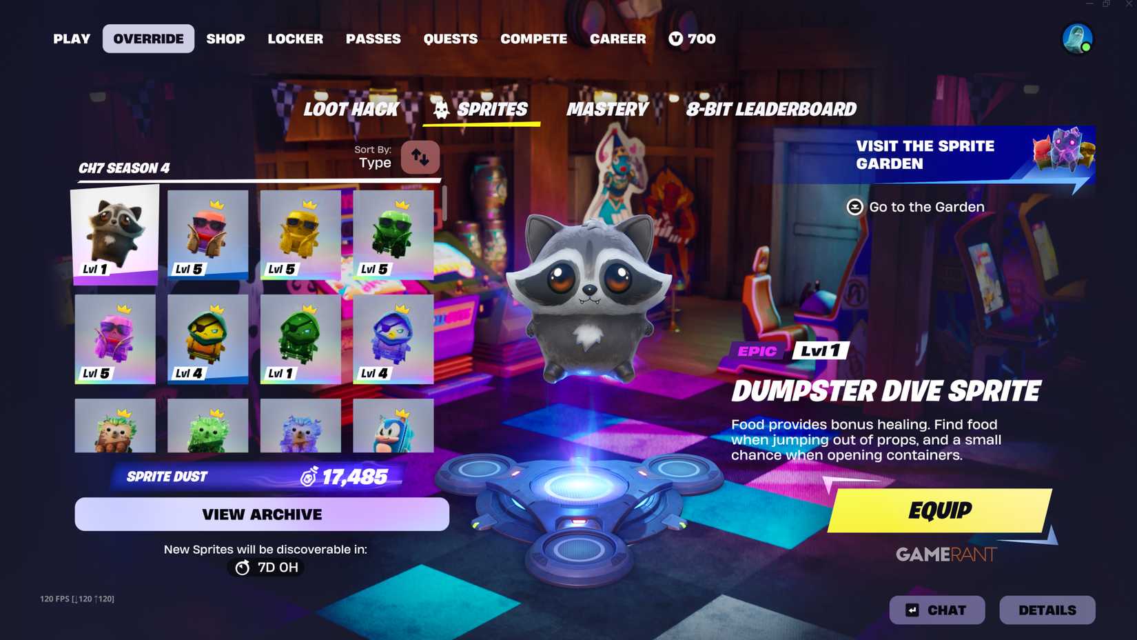 Dumpster Dive Sprite Location in Fortnite - 3