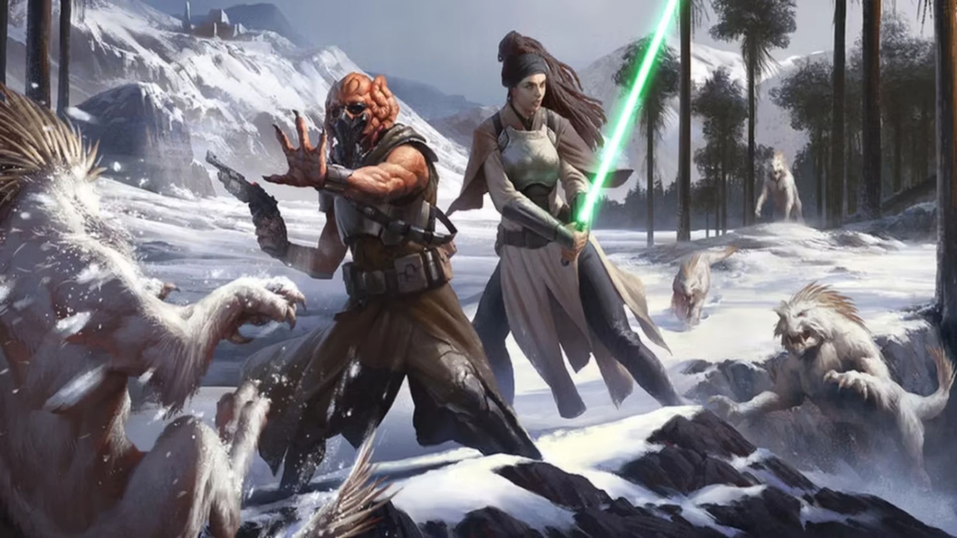 Official artwork from Dungeons and Dragons' Star Wars crossover