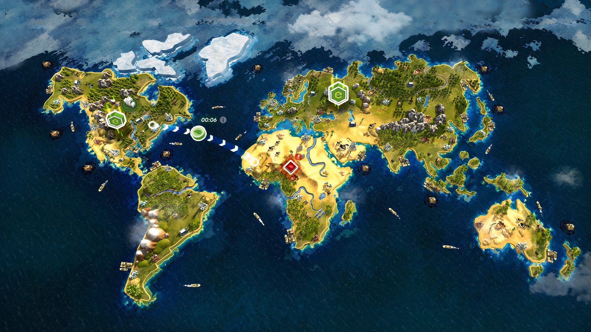 the overworld map in eco inc save the earth.
