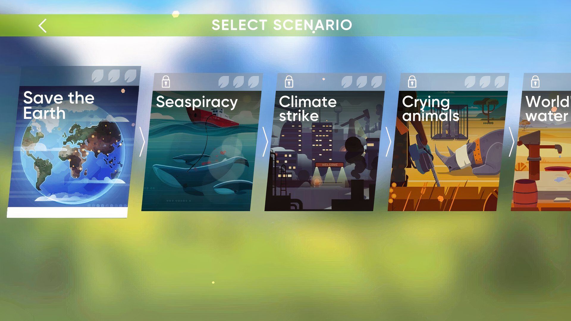 some of the scenarios in eco inc save the earth.