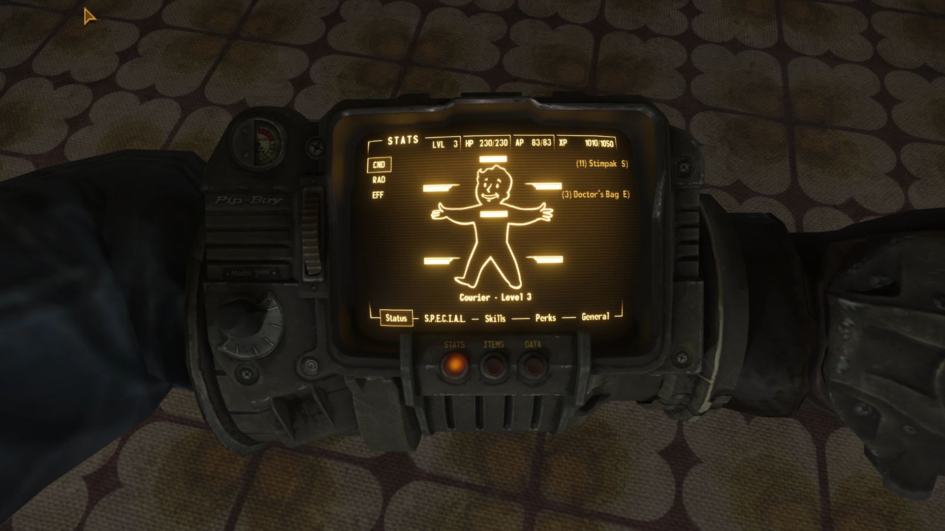 Fallout New Vegas Pip Boy Ray Traced Lighting Screenshot