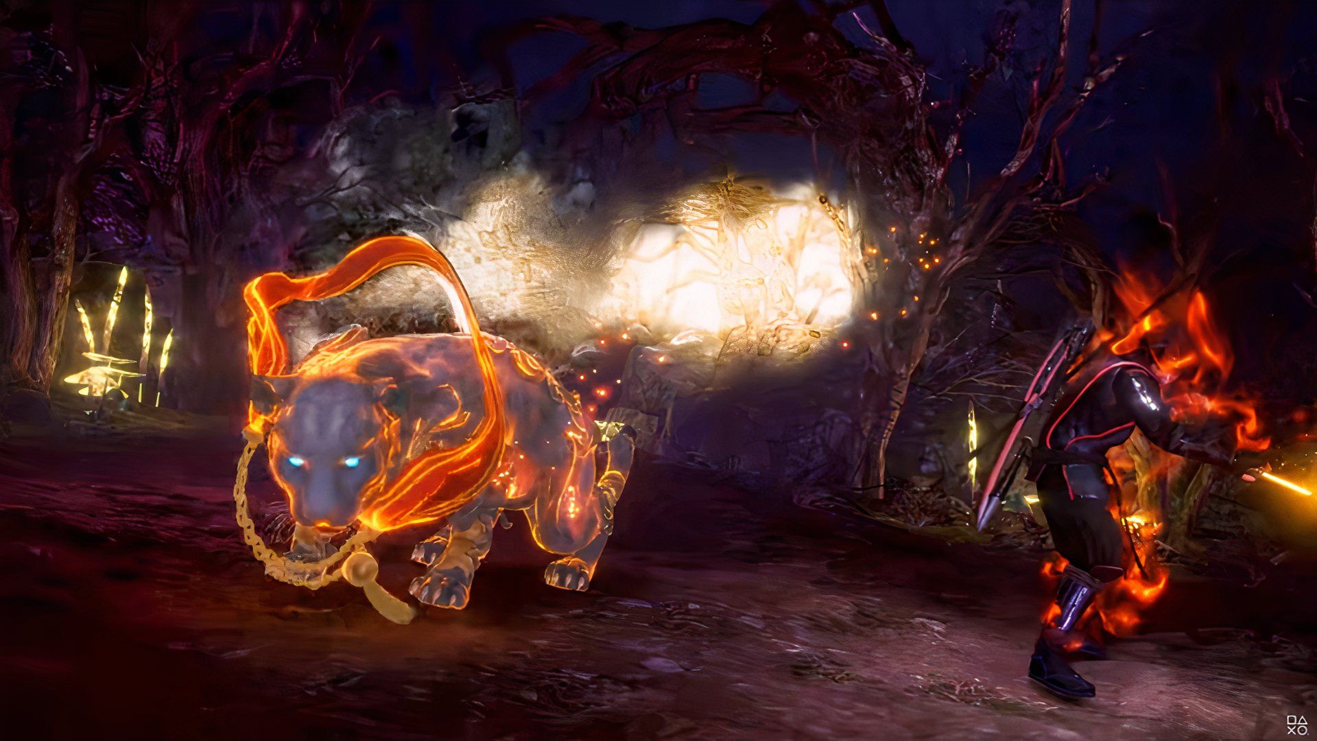 Gnioh 2 trailer screenshot magic fire animal