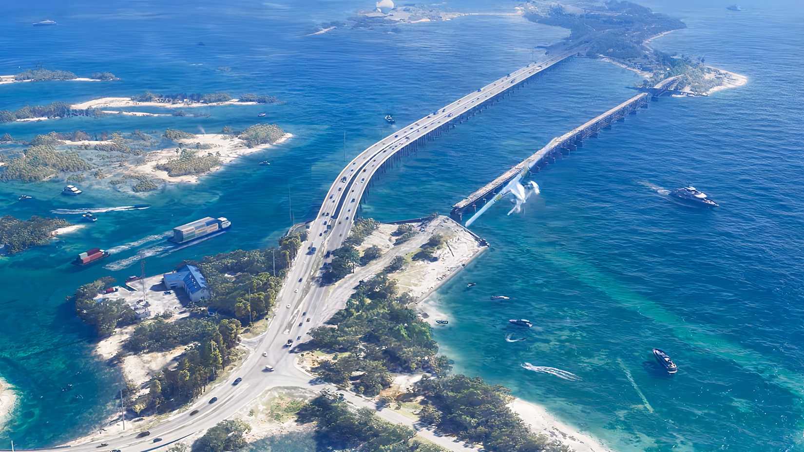 gta 6 trailer screenshot view of the ocean from above