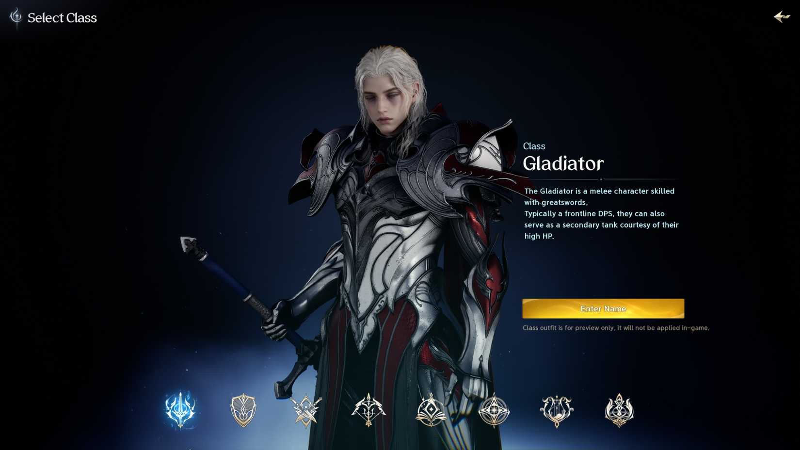 gladiator class in aion 2