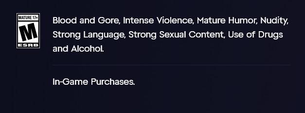gta 6 esrb rating on rockstar games website