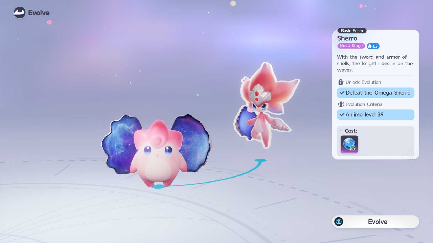 how to evolve sheldon into sherro in aniimo