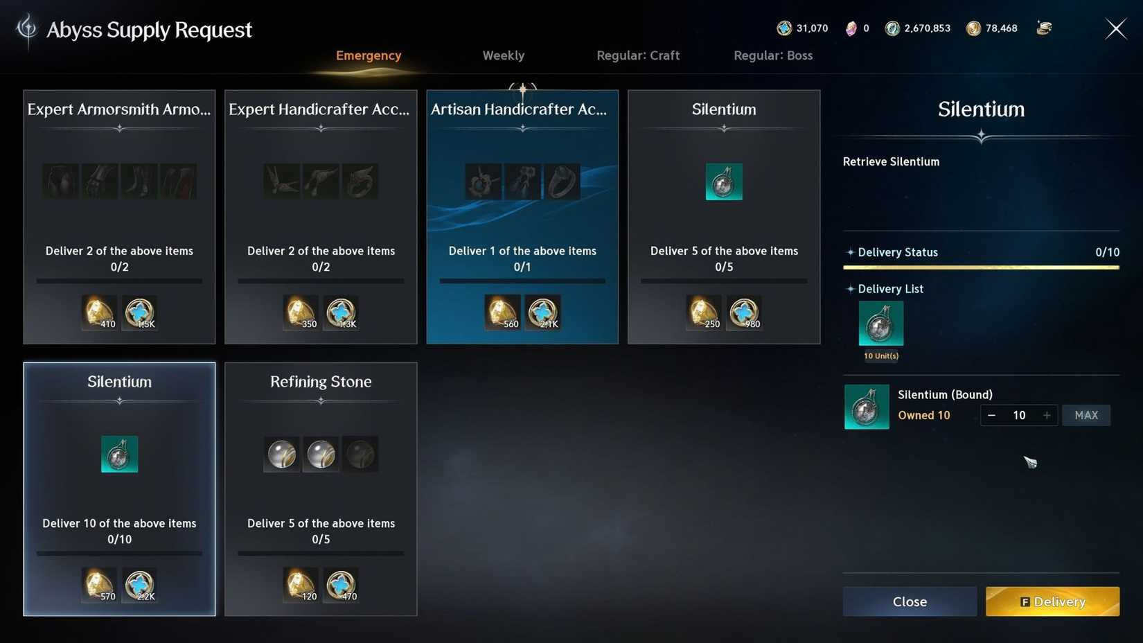 how to use silentium aion 2