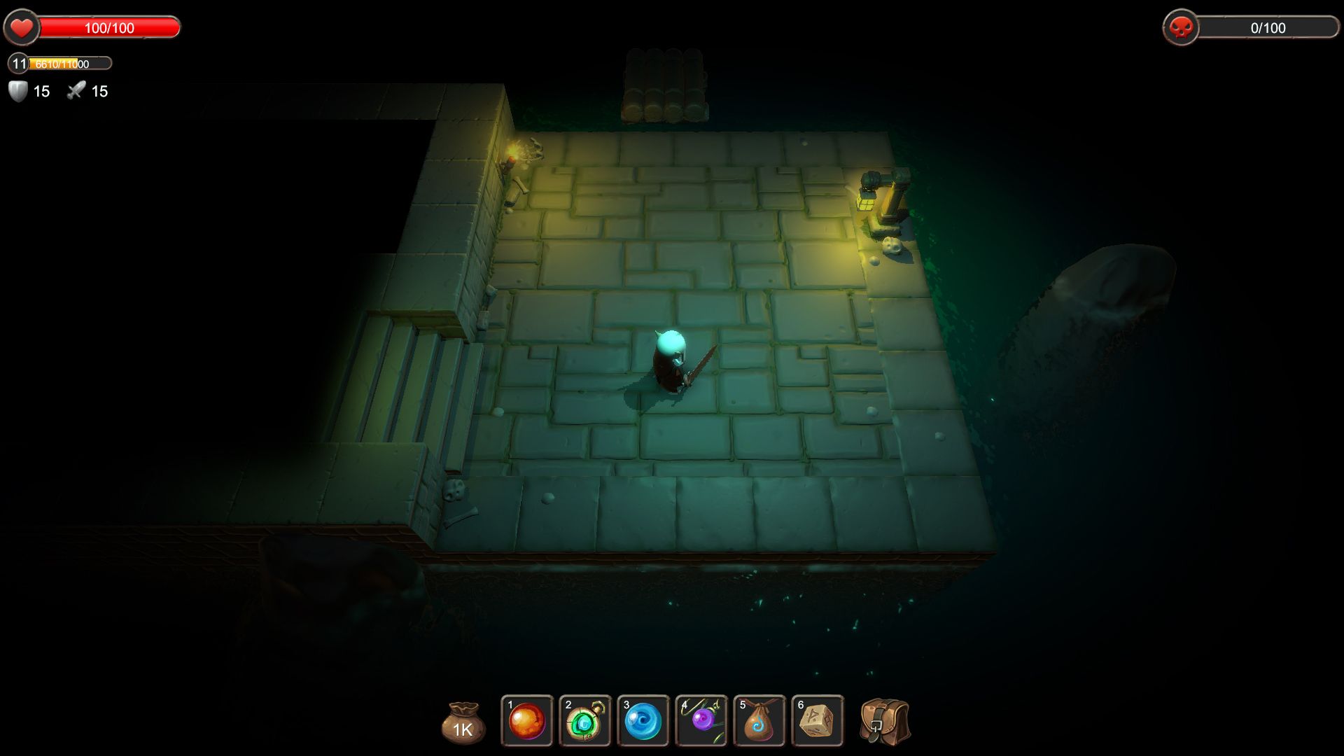 Immortal Darkness Curse of The Pale King protagonist in dungeon