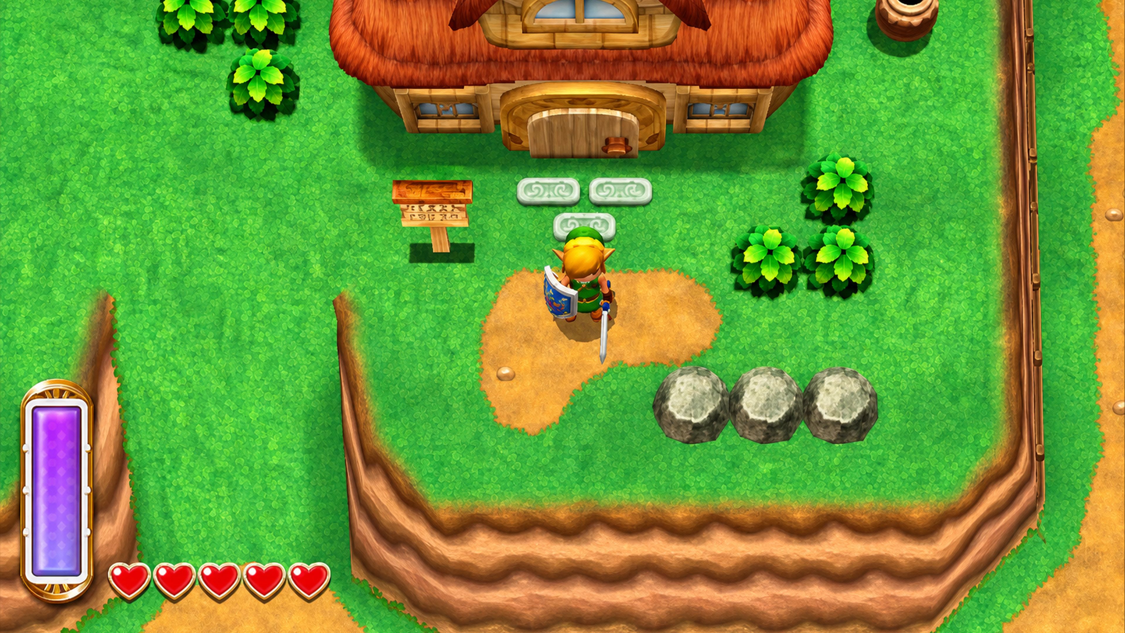 Link outside his house in Zelda A Link Between Worlds