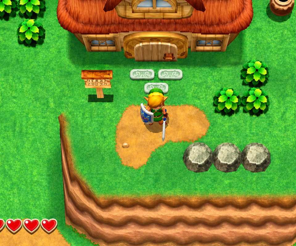 Link outside his house in Zelda A Link Between Worlds