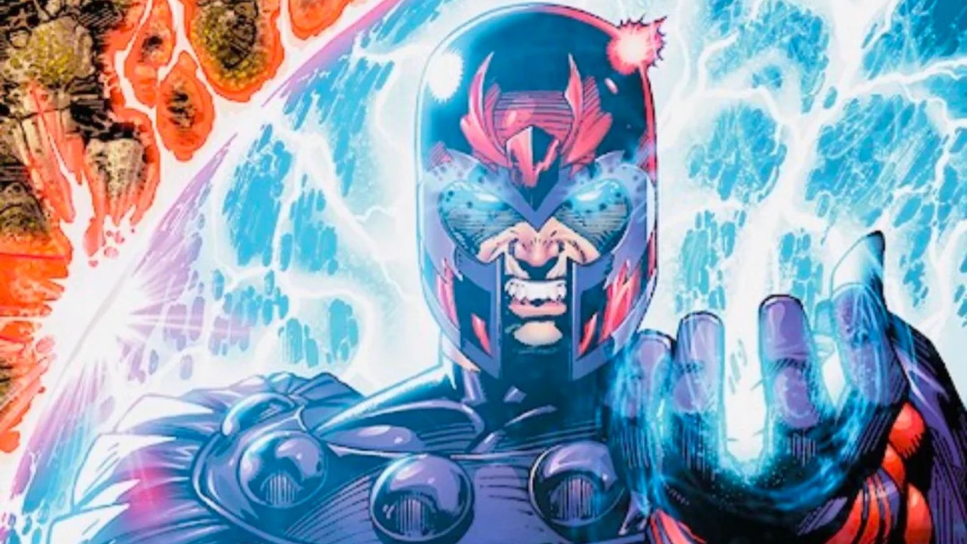 Magneto Raging with electricity around him
