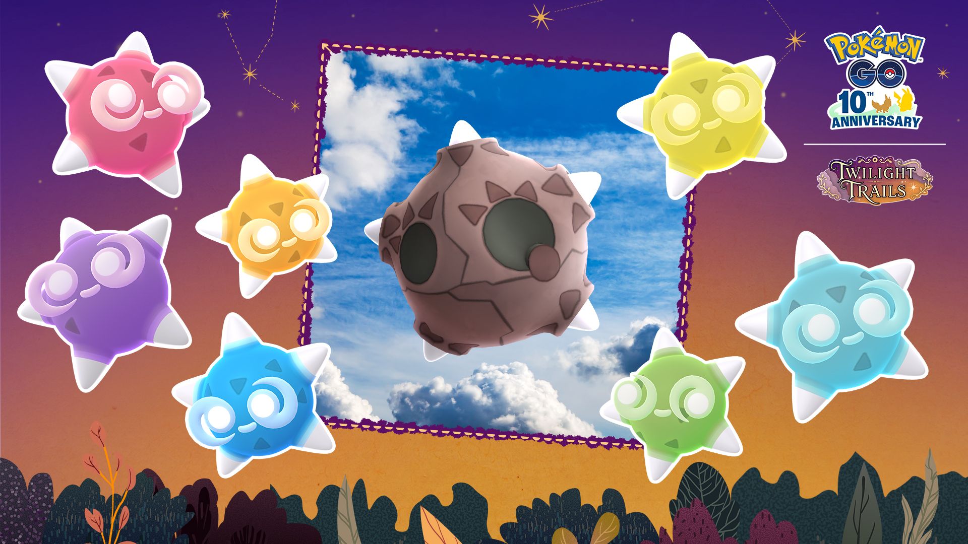 Minior Pokemon GO Twilight Trails all forms official montage