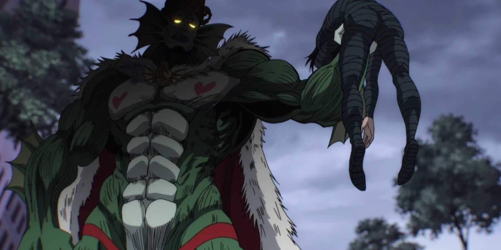 The Deep Sea King defeats Stinger with a single punch in One-Punch Man.