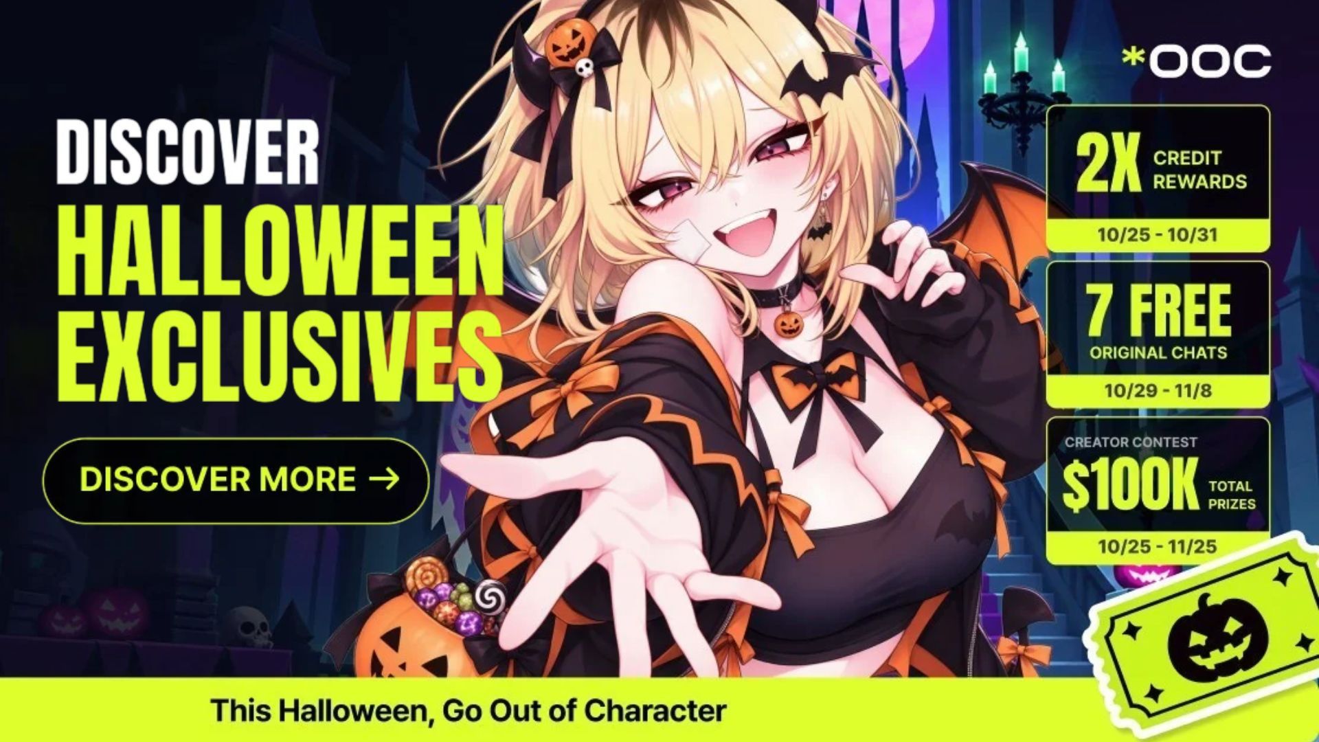 OOC Anime AI Platform Launches Halloween Event [Confirmed]