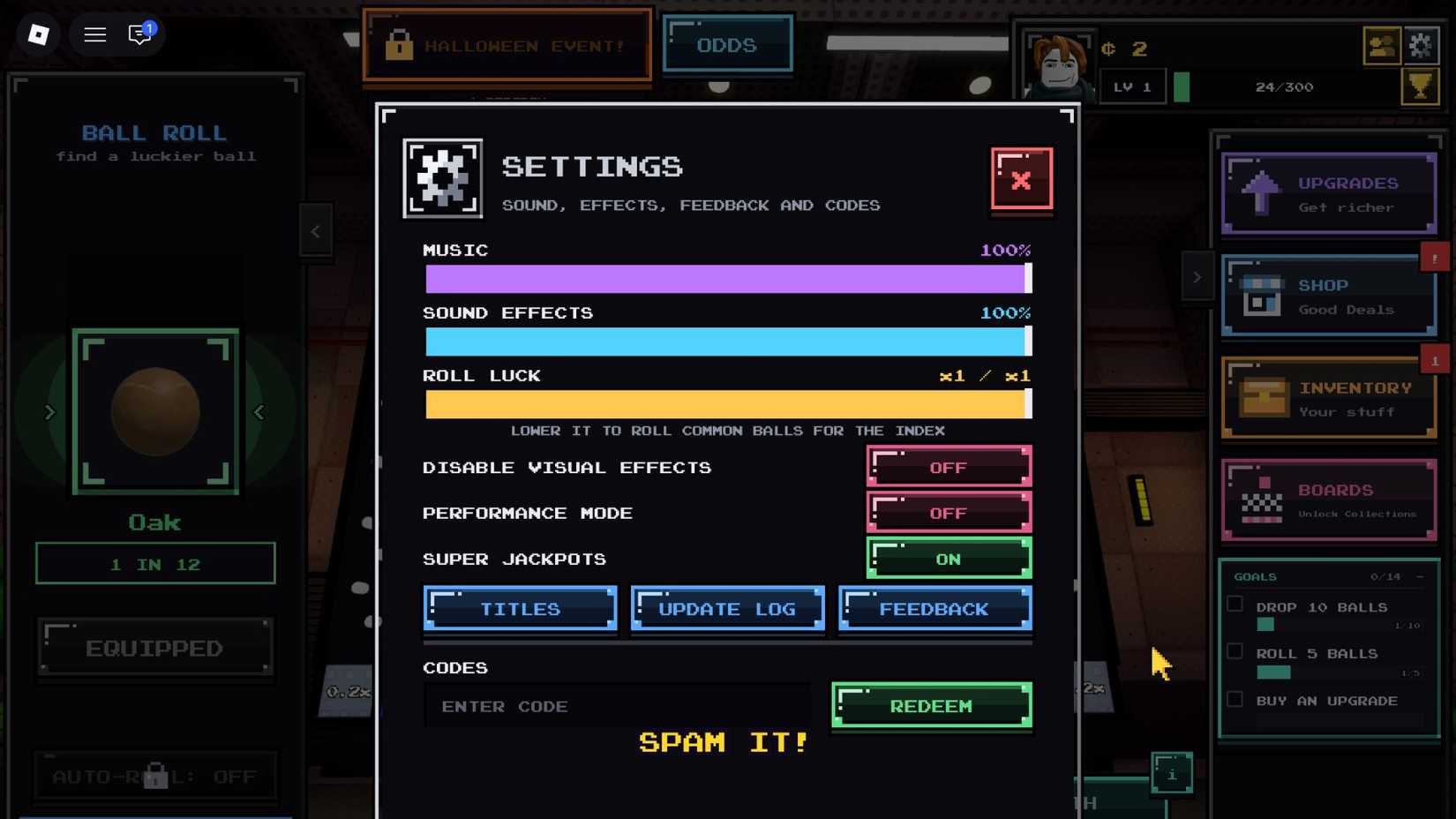 Plinky Plonky Codes