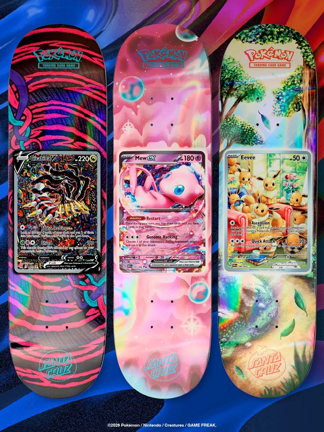 Pokemon TCG Decks featuring Mew and Eevee