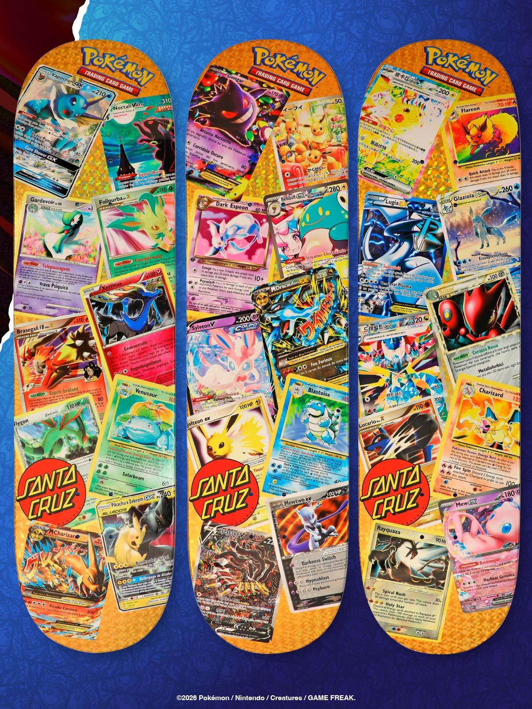 Pokemon TCG Skateboards Chase Variants that have all 30 cards