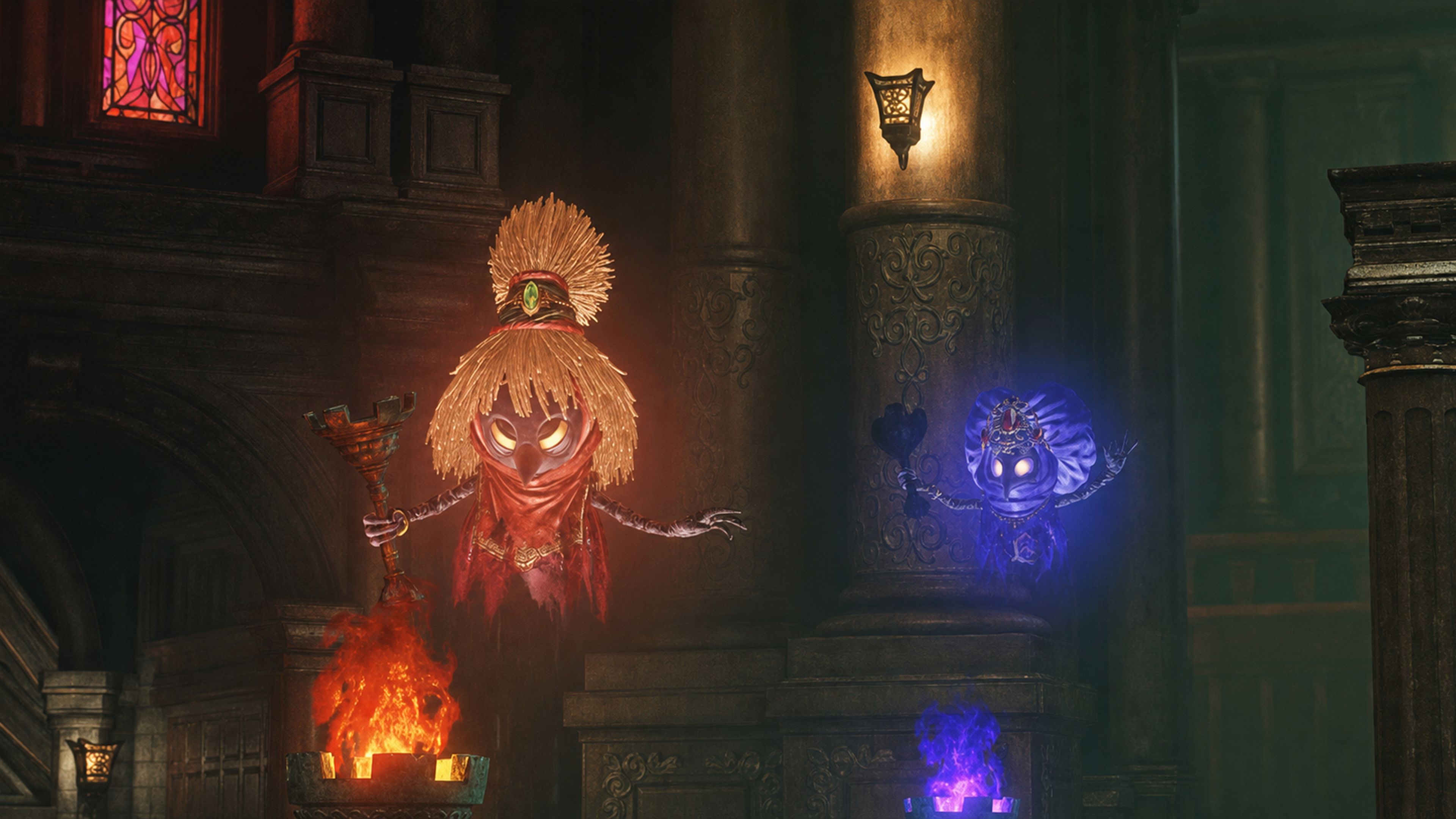 Red and blue Poes from the Forest Temple in the Zelda Ocarina of Time remake on Switch 2