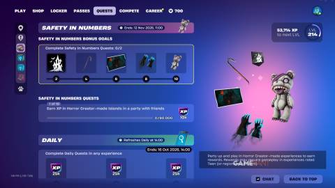 Safety in Numbers Quests - Fortnite