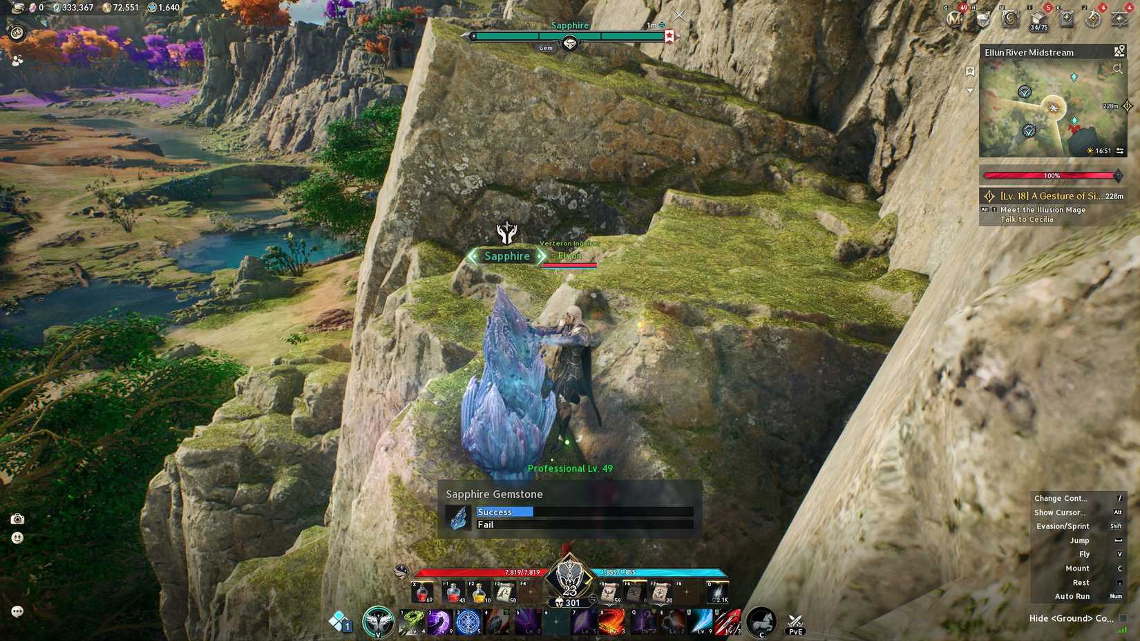 Sapphire Extaction in Aion 2-1