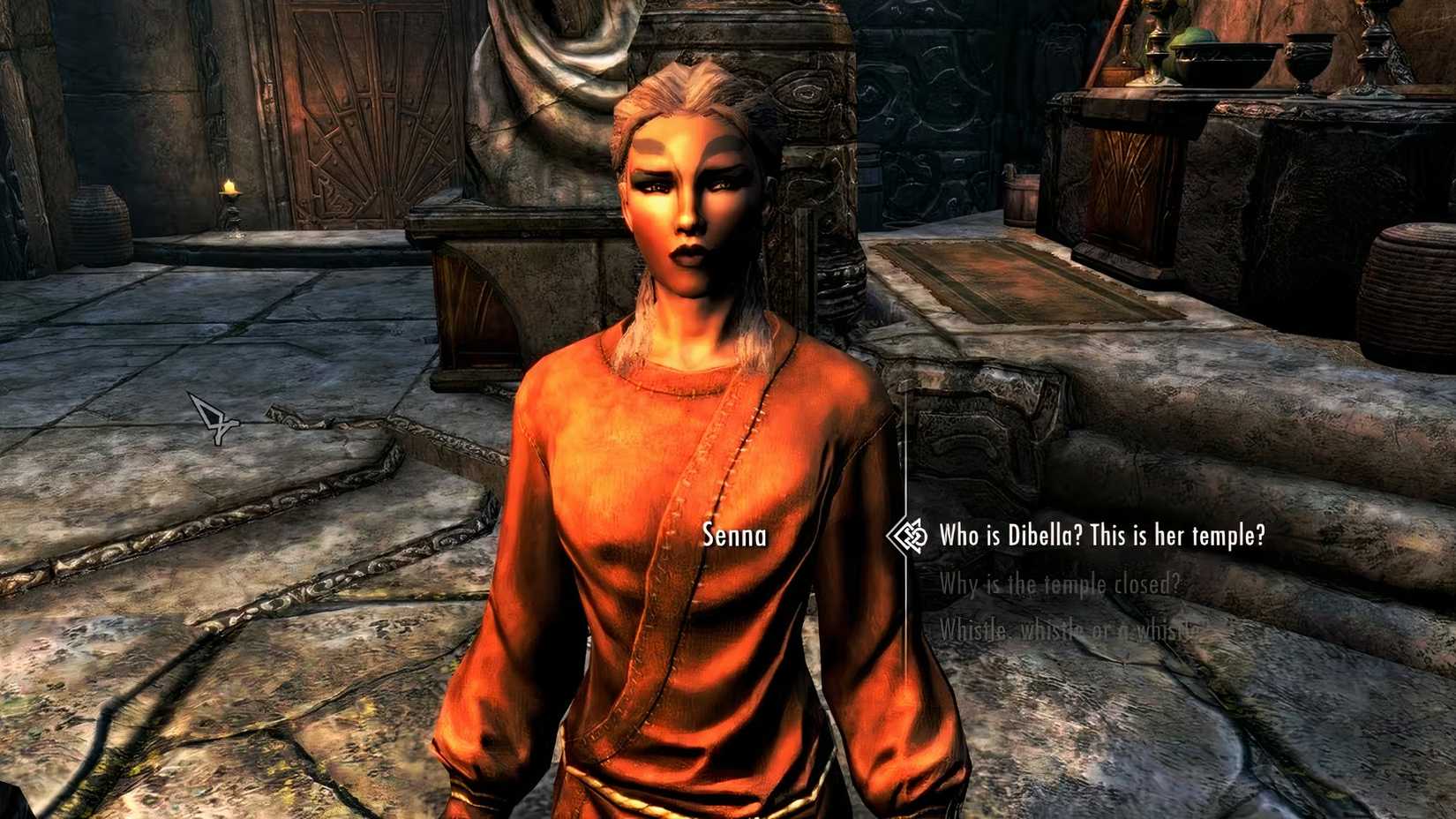 Skyrim talking to Senna, potential wife