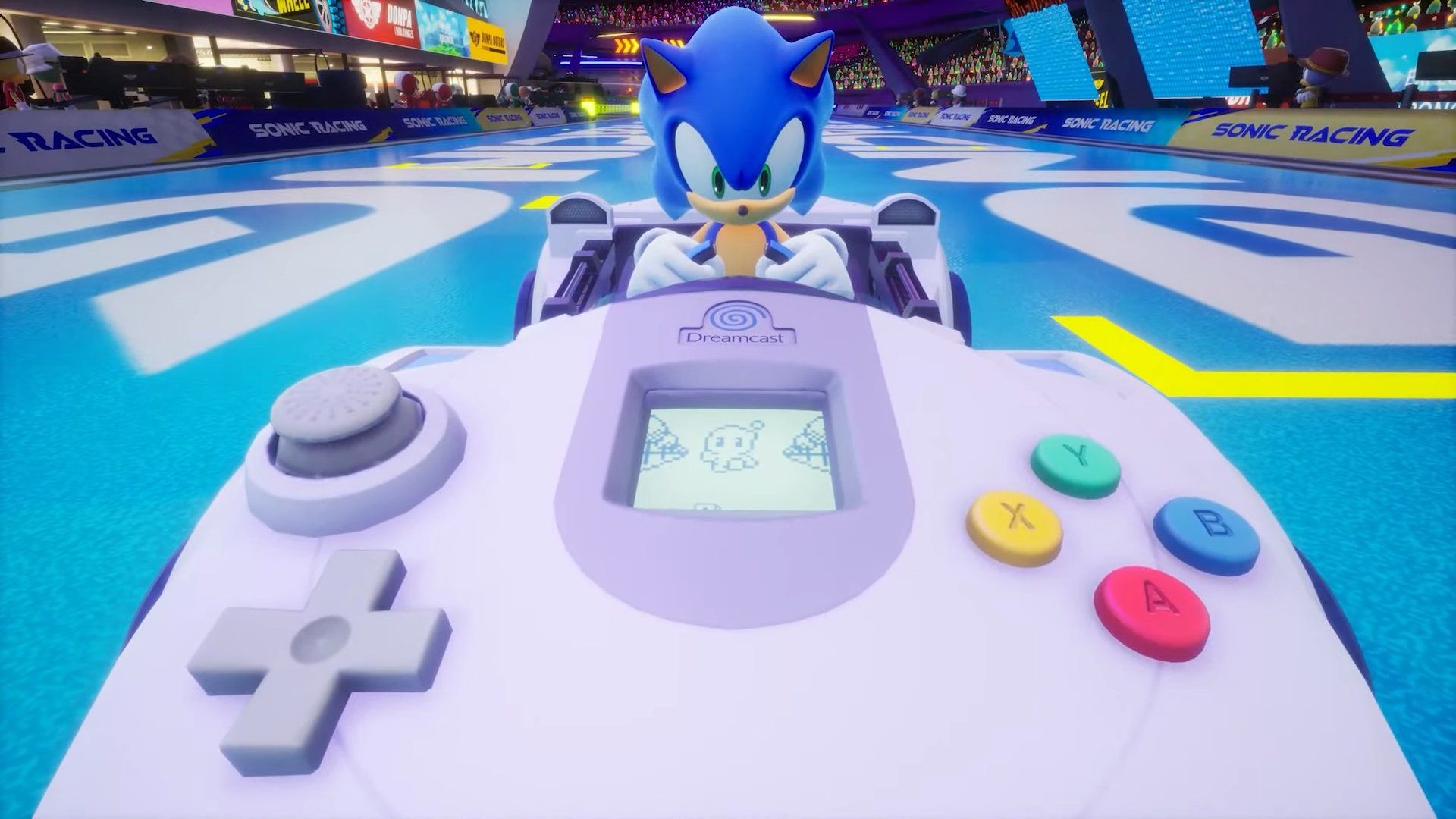 Sonic in Dreamcast Controller car