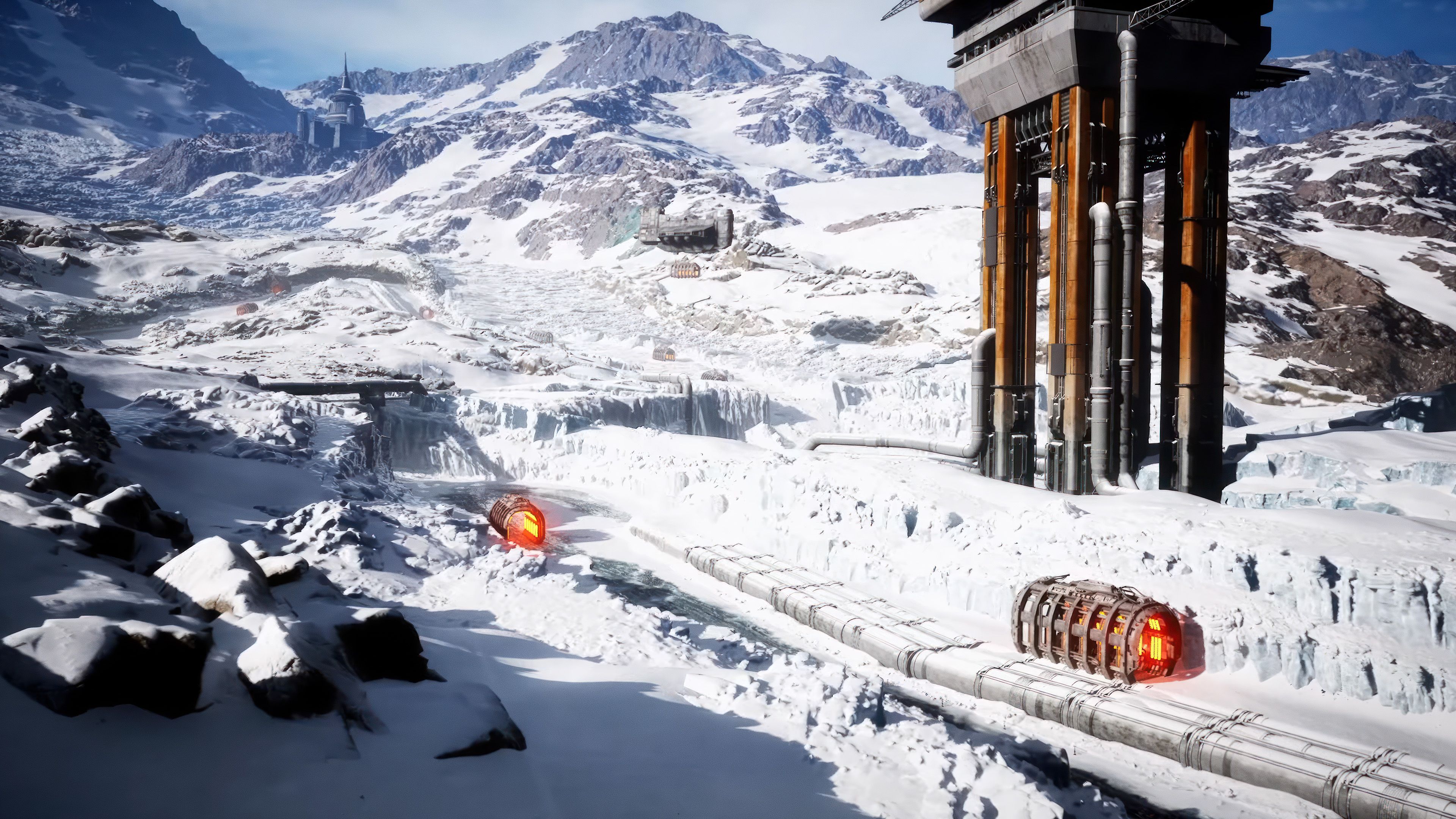 star wars galactic racer winter scenery