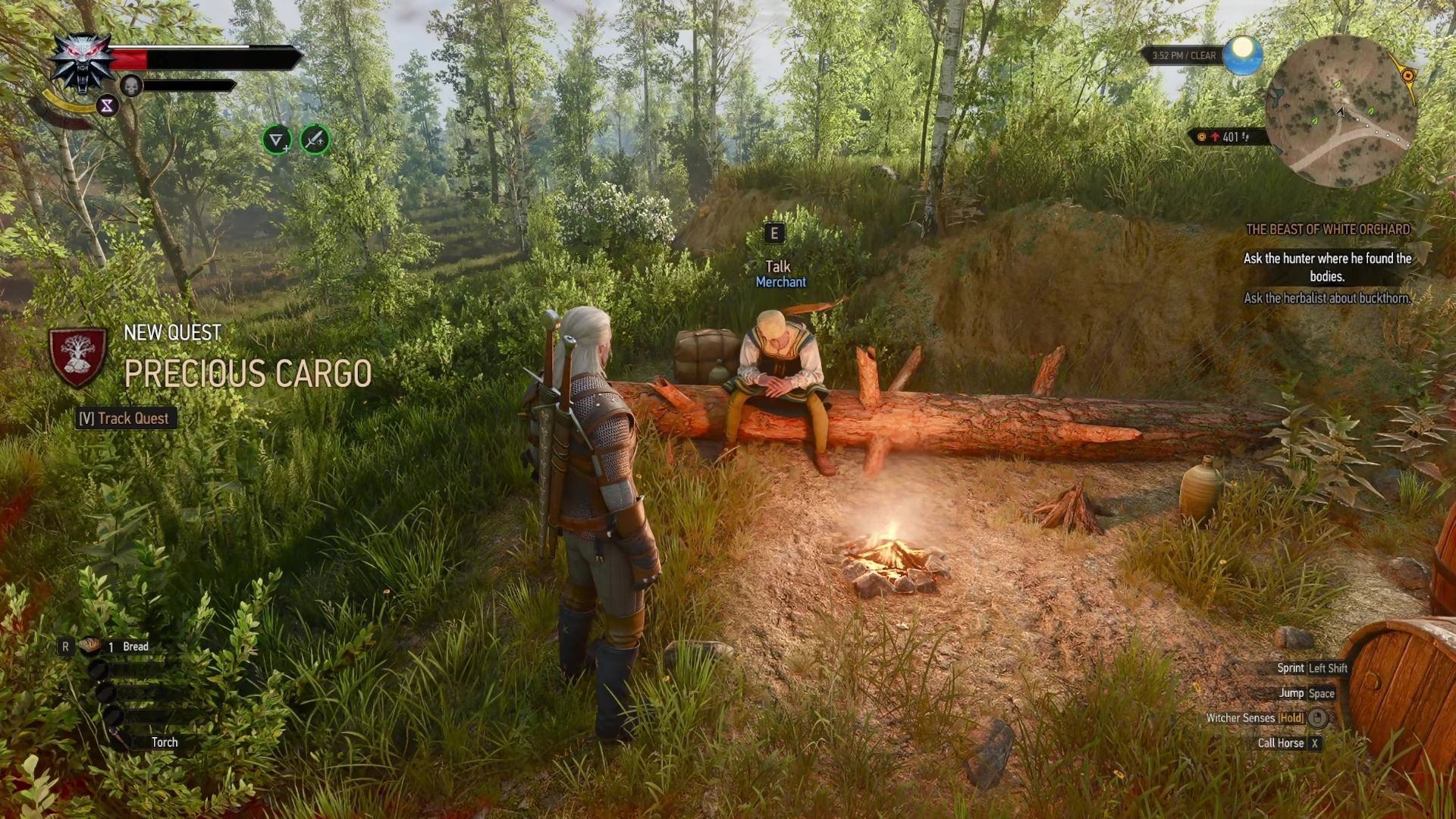 Start Precious Cargo Quest witcher 3 (2)