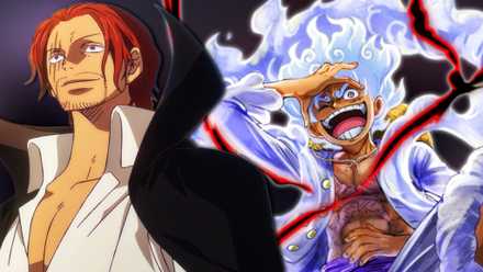 image of two yonko shanks and luffy from one piece