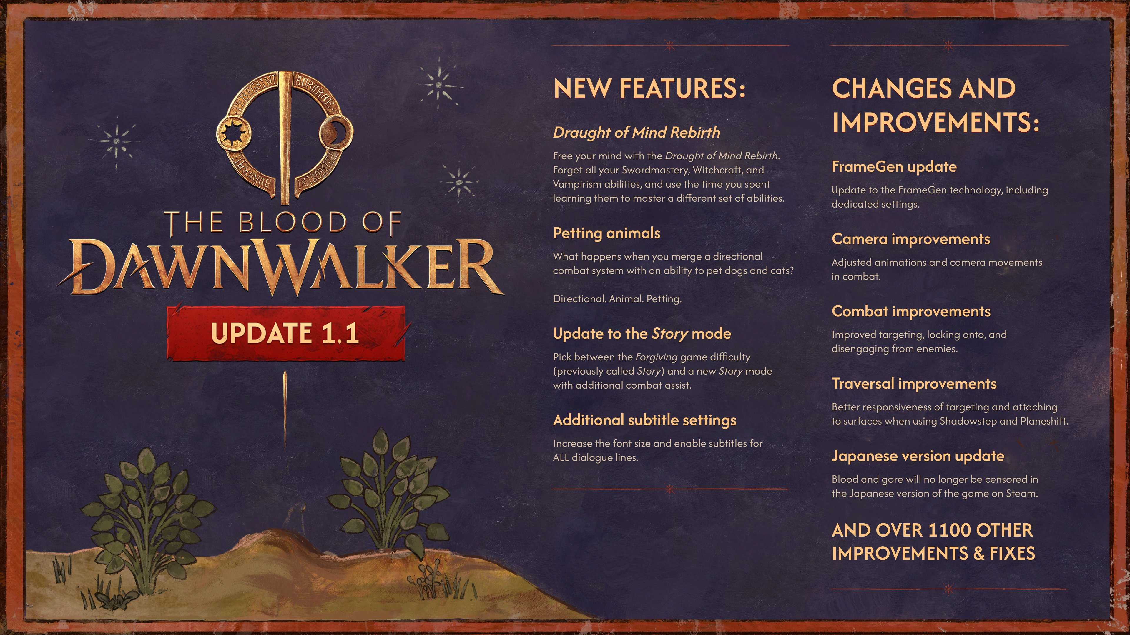 Bloodline Game Blood of Dawnwalker Update 1.1 Is Officially a Game-Changer