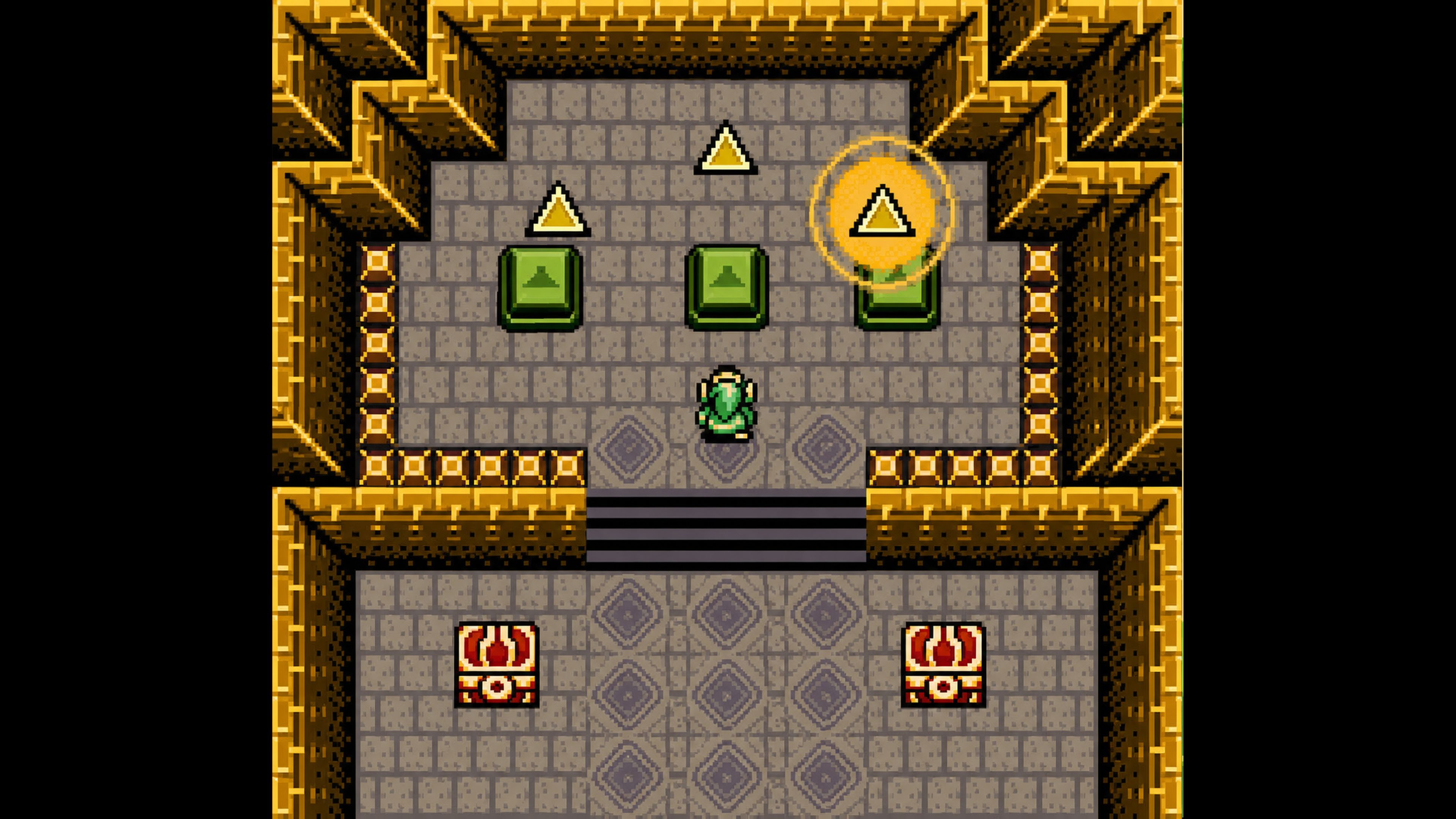 The three pieces of the Triforce in Zelda Oracle of Ages