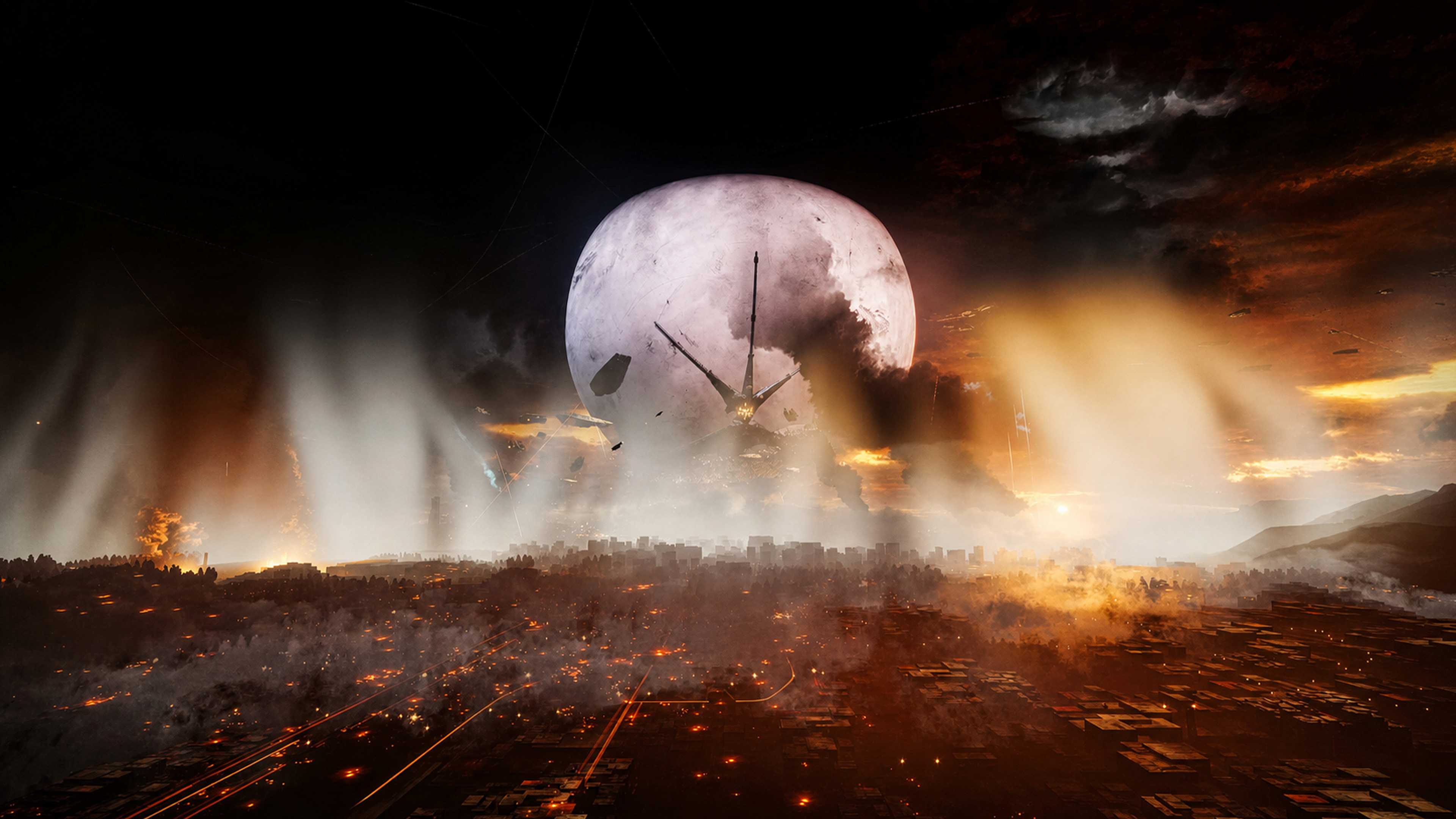 The Traveler in the midst of the Red War in Destiny 2