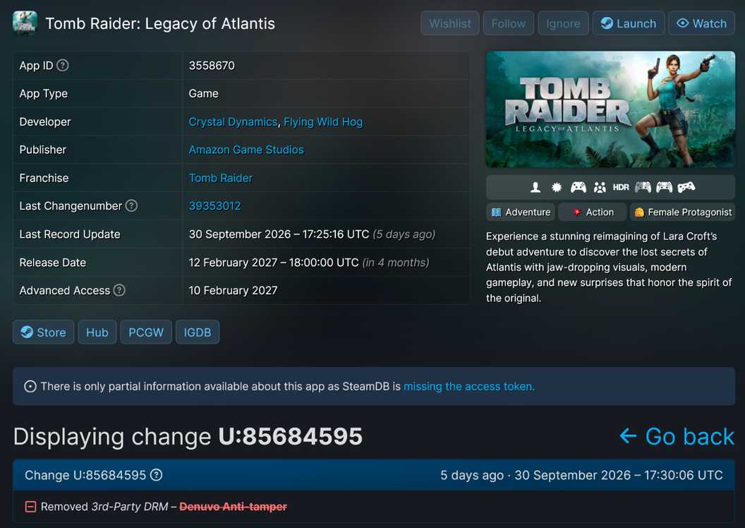 Tomb Riser Tomb Raider: Legacy of Atlantis Gets Very Encouraging Update Before Launch