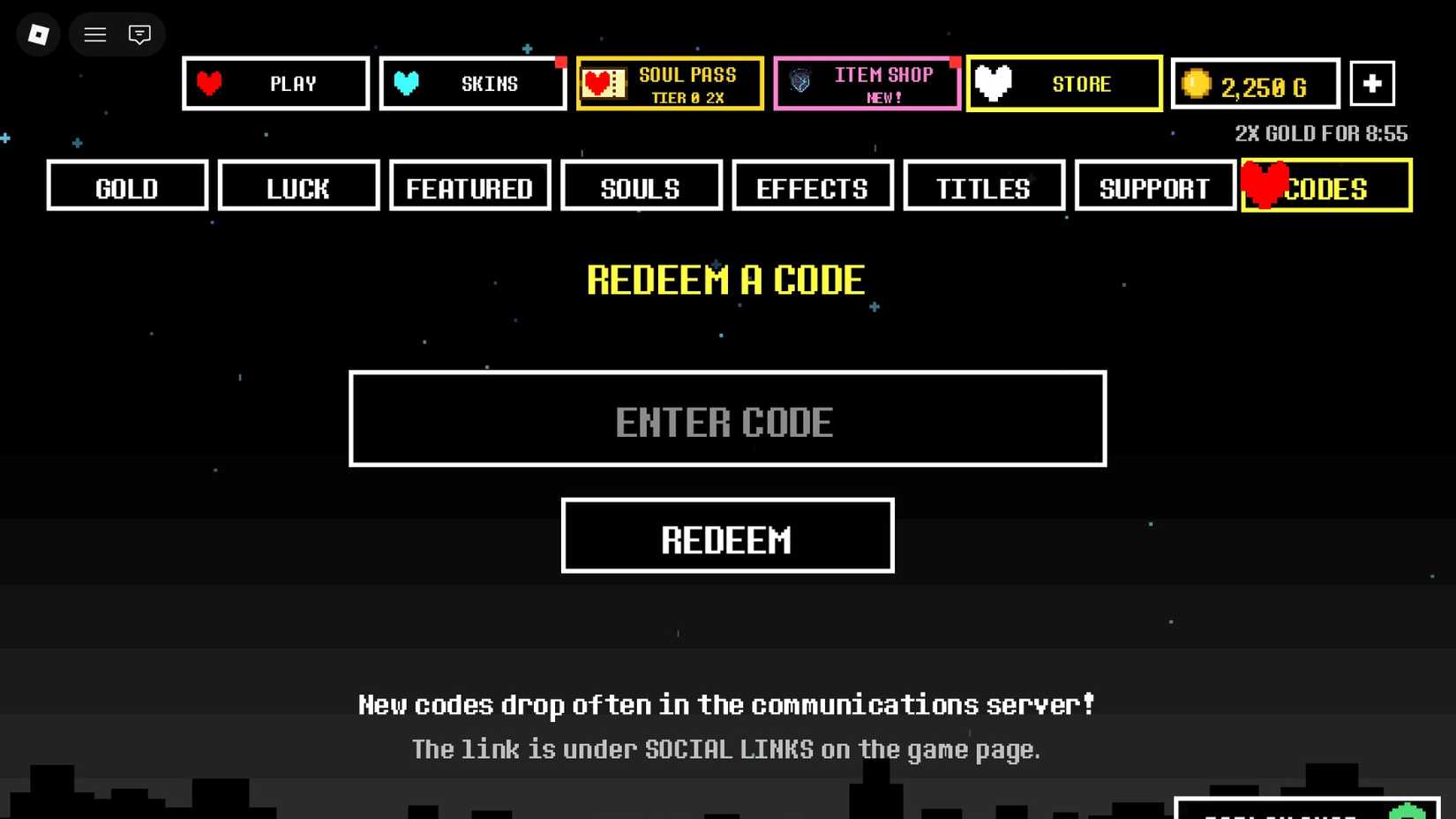 UNDERTALE Fight Codes