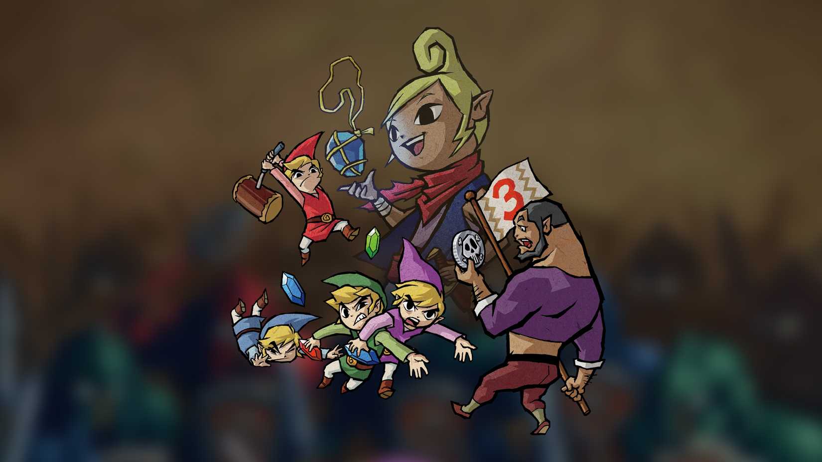 zelda navi trackers with four swords adventure background