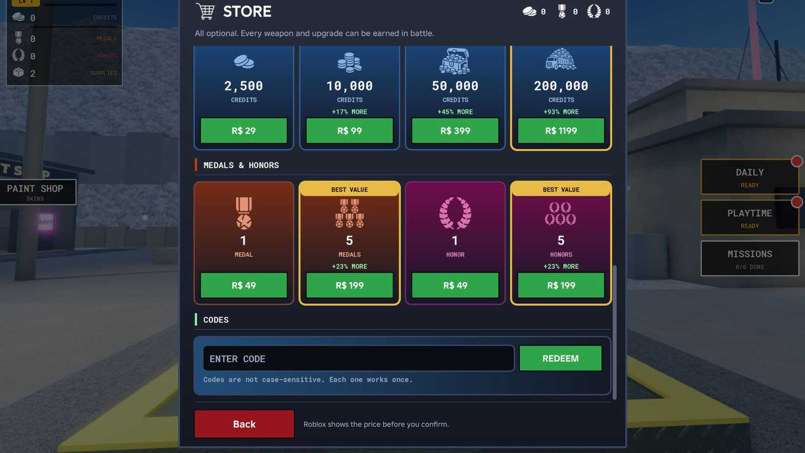 Zombie Air Force Codes