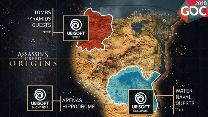 AC Franchise Head Reveals Map of Studio Development in AC Origins