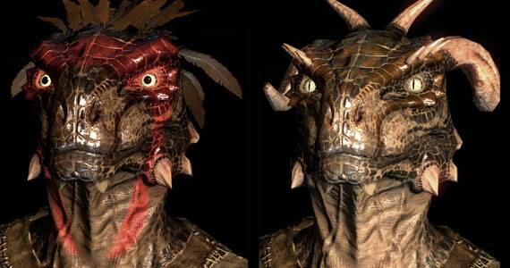Argonian designs in Elder Scrolls V Skyrim