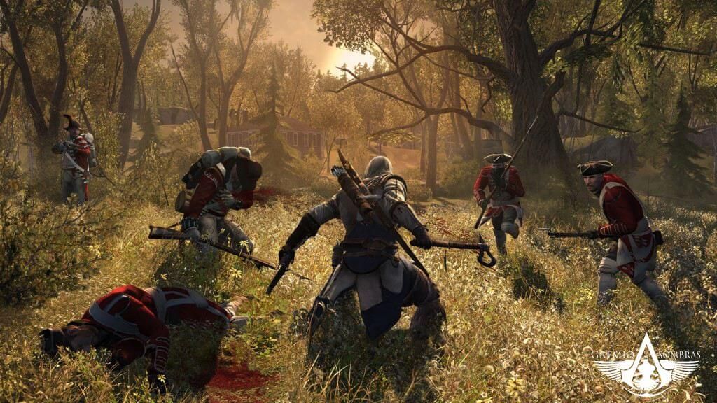 Assassins Creed 3 Forest Combat Screenshot