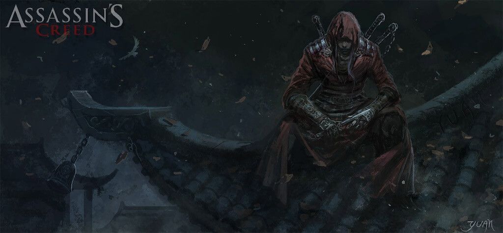 Assassins Creed China Fan Art - Sitting on Rooftop