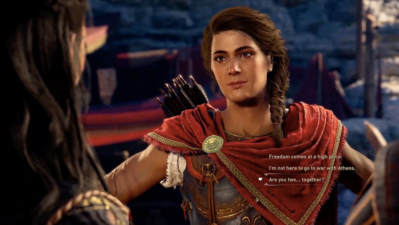 Assassin's Creed Odyssey romance gameplay E3 2018
