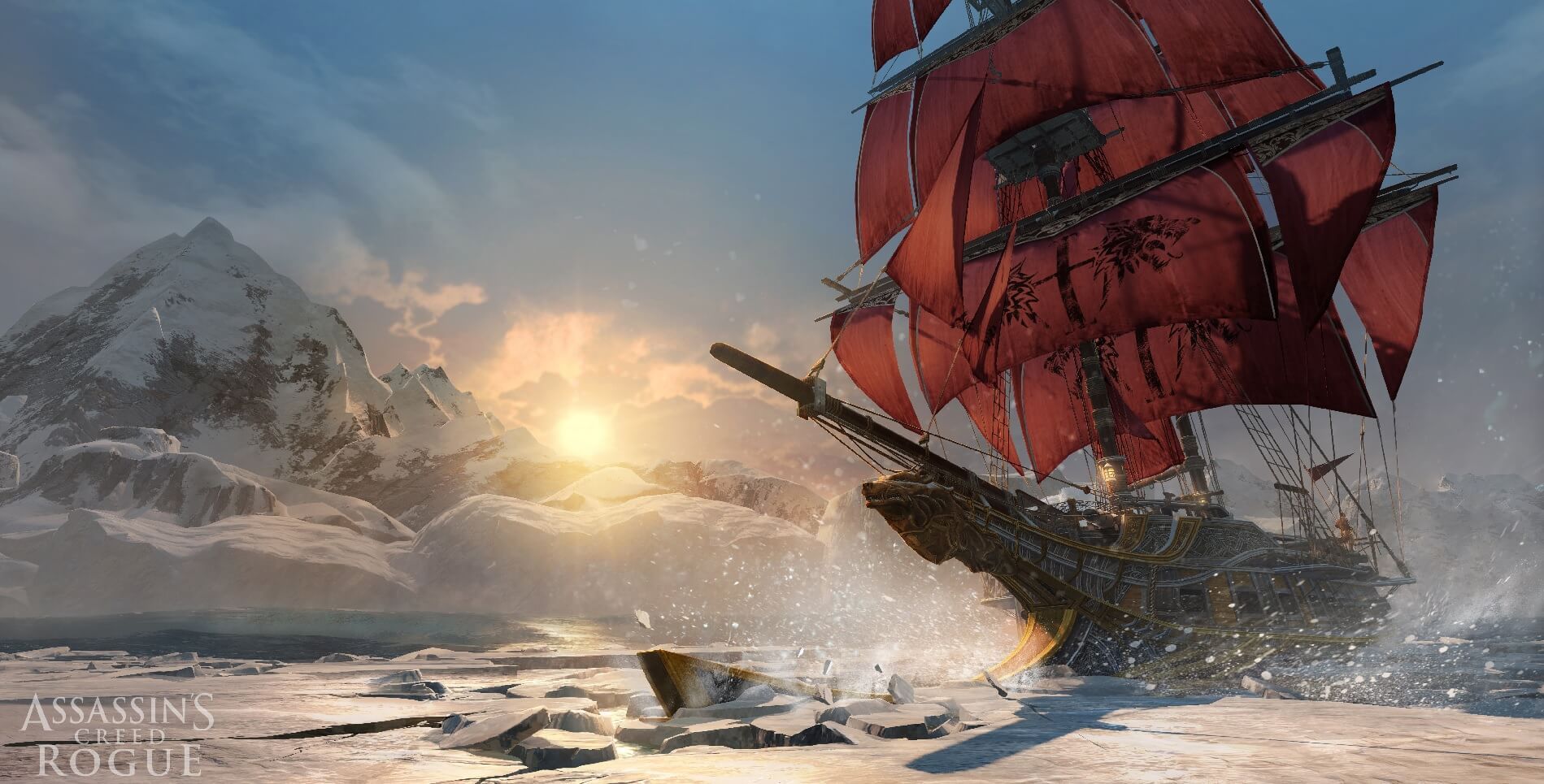 Assassins Creed Rogue ship breaking ice