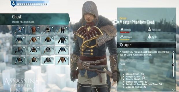 change weapons on assasins creed unity pc