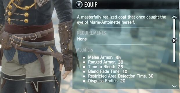 Assassins Creed Unity Character Customization Stats