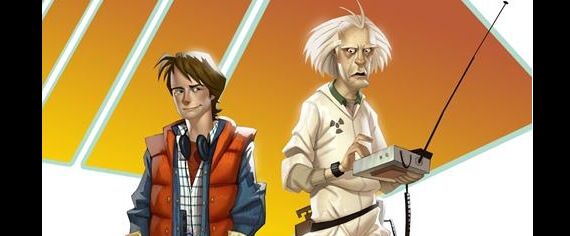 Back to the Future Marty McFly Doc Brown Character Art
