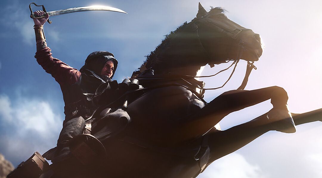 Battlefield 1 Has a Capture the Pigeon Mode? - Battlefield 1 horse and sword
