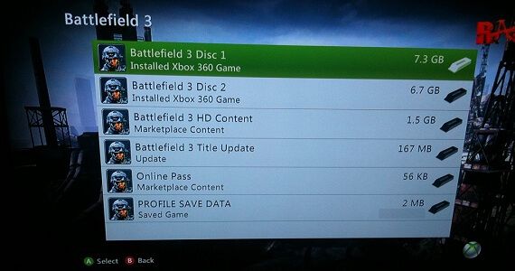 Battlefield 3 Install Size