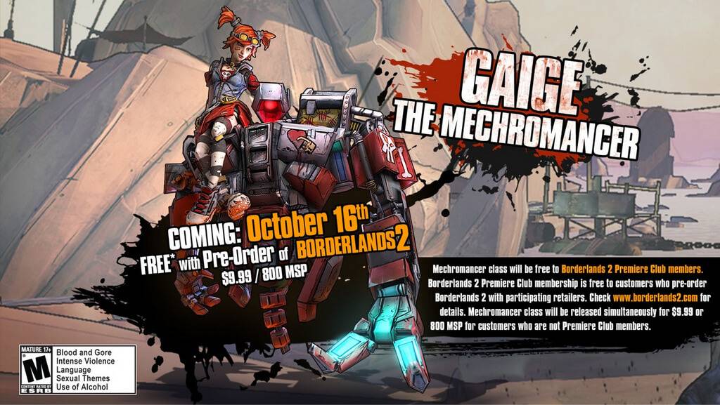 Borderlands 2 Mechromancer DLC Dated